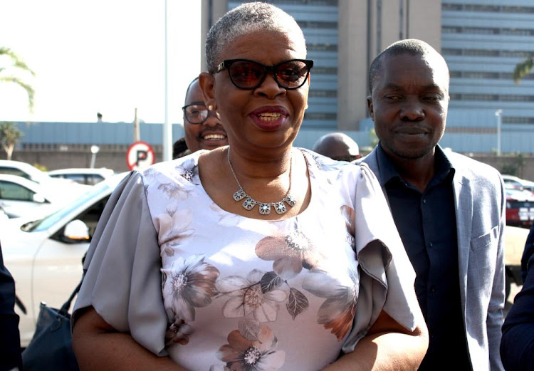 Former eThekwini mayor Zandile Gumede arrives at the Durban high court on Monday.