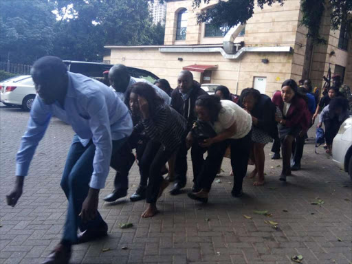 Some of the Victims being evacuated from the Dusit complex. PATRICK VIDIJA