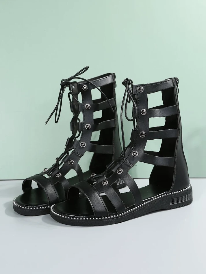 Hollow High Top Cool Boots met open tenen voor een luchtige en trendy look. Perfect voor warme dagen, bieden comfort en stijl voor elke gelegenheid.