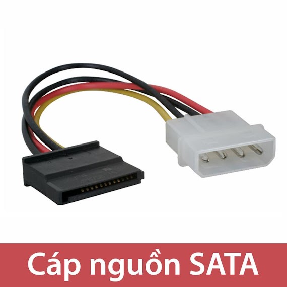 Cáp Nguồn Ổ Cứng Ata Sang Sata - Dây Nguồn Ổ Cứng Sata Từ 4Pin Ide Ra Sata 20Cm