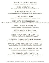 The Eighteen Fine Dine Lounge menu 5