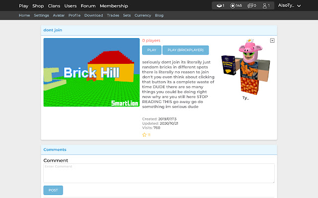 Player2, Brick-Hill Wiki