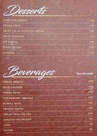 Kohinoor menu 6