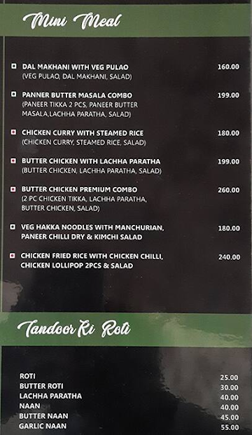 Indian N Spice menu 