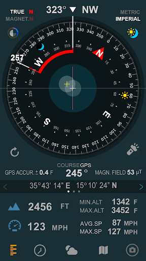 Compass 54 All-in-One GPS, Weather, Map, Camera