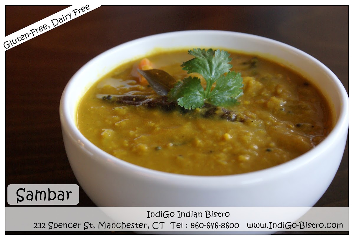 Sambar (Gluten Free, Dairy Free) @ IndiGo Indian Bistro - Manchester, CT