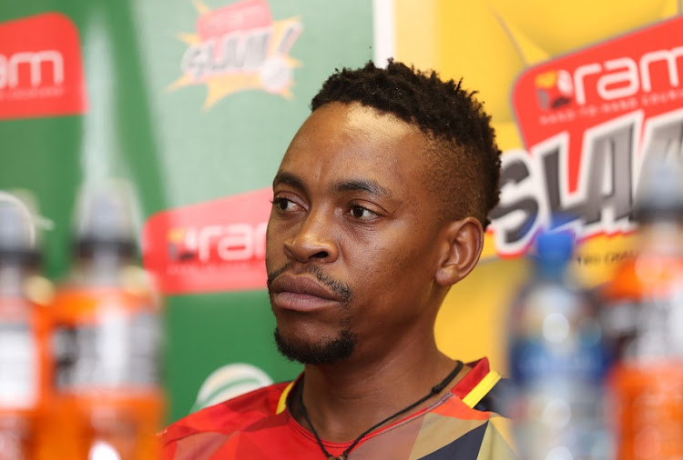 Aaron Phangiso of the Lions during 2017 T20 Ram Slam Bizhub Highveld Lions Press Conference at Wanderers Stadium, Johannesburg South Africa on 09 November 2017.
