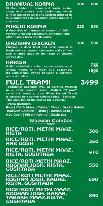 Parsa's menu 