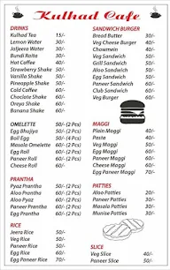 Kulhad Cafe menu 1