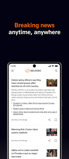 Screenshot Reuters News