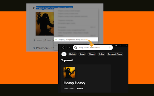 Deskpotify: Search in Spotify Desktop App