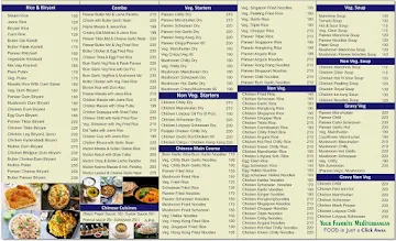 Laddu Seth Hotel menu 