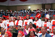 Church members at the mass wedding ceremony at  International Pentecostal Holiness Church (IPHC) in Zuurbekom, west of Johannesburg. 