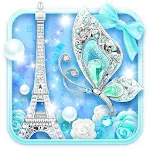 Cover Image of Download Turquoise Diamond Butterfly Live Wallpaper 1.1.6 APK