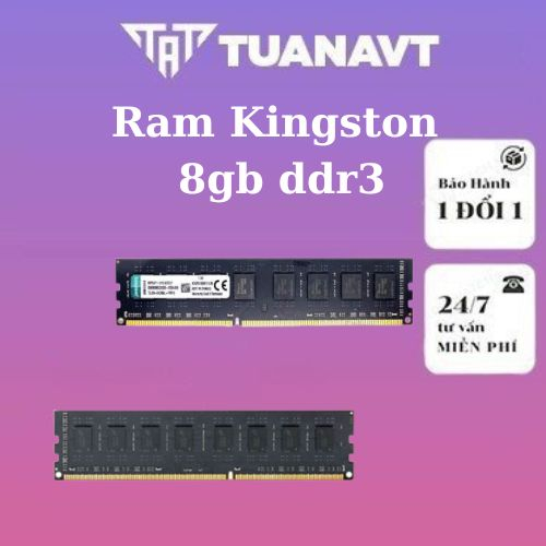 Ram Pc Kingston 8Gb Ddr3 Bus 1600Mhz Hàng Nhập Khẩu Mới 100%