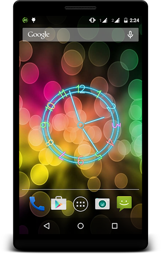 Neon Clock Live Wallpaper