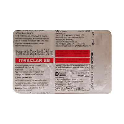 ITRACLAR 100MG CAPSULE 10'S