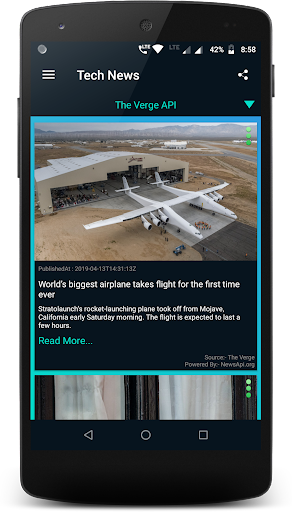 Screenshot Tech News and Quiz