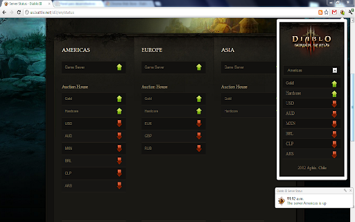 Diablo III Server Status