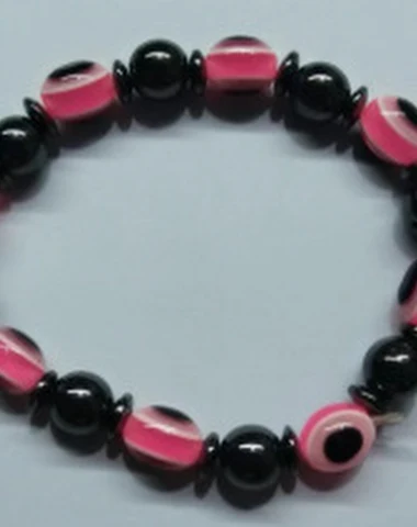 Pulsera elástica con cuentas planas - 3