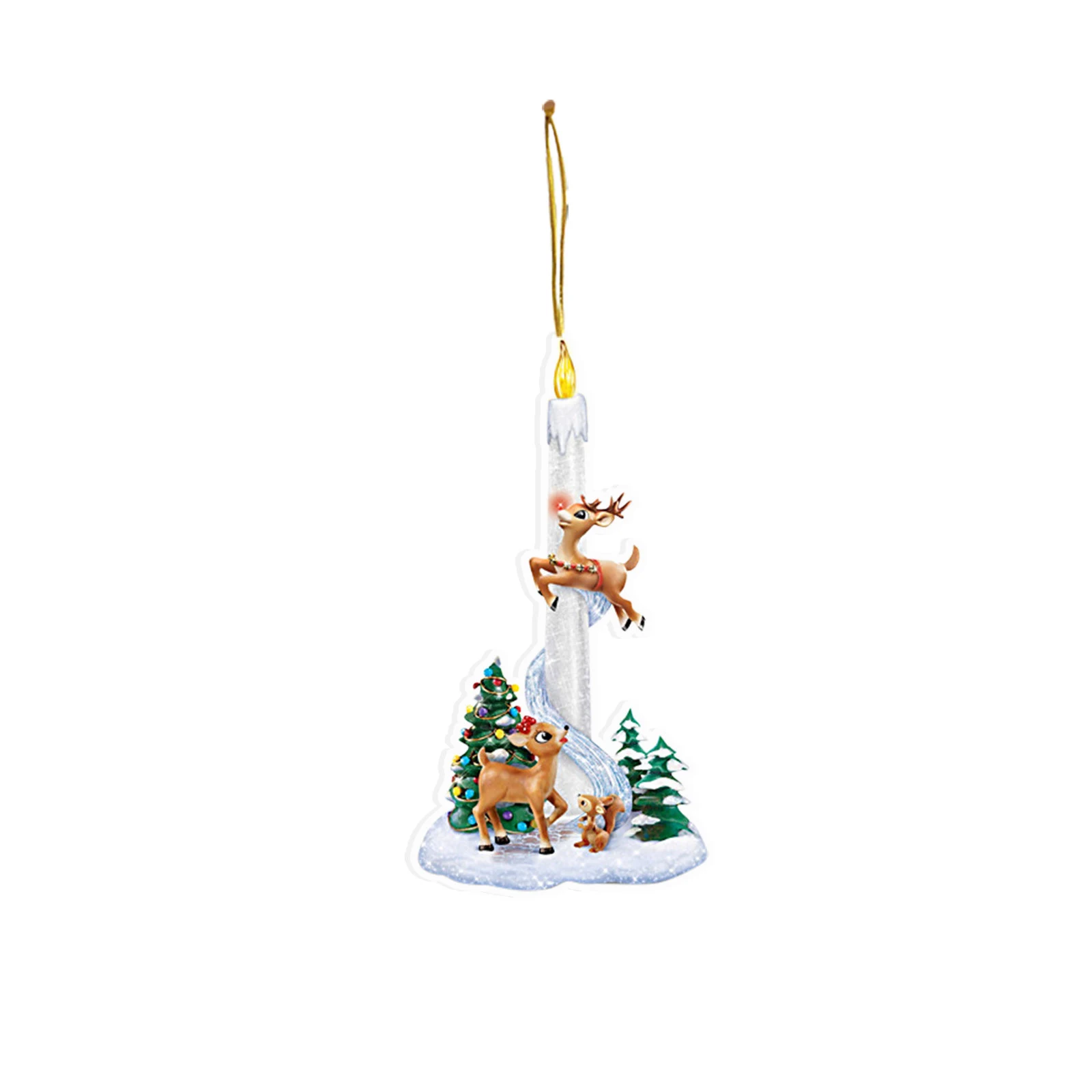 Title 2, Acryl kerst ornament met sneeuwpop hanger, kand...