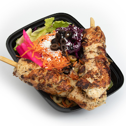 Medium Soulvaki On Salad