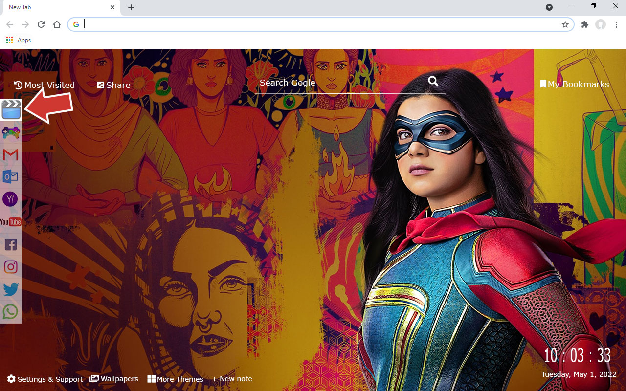 Ms. Marvel Wallpaper New Tab Preview image 11