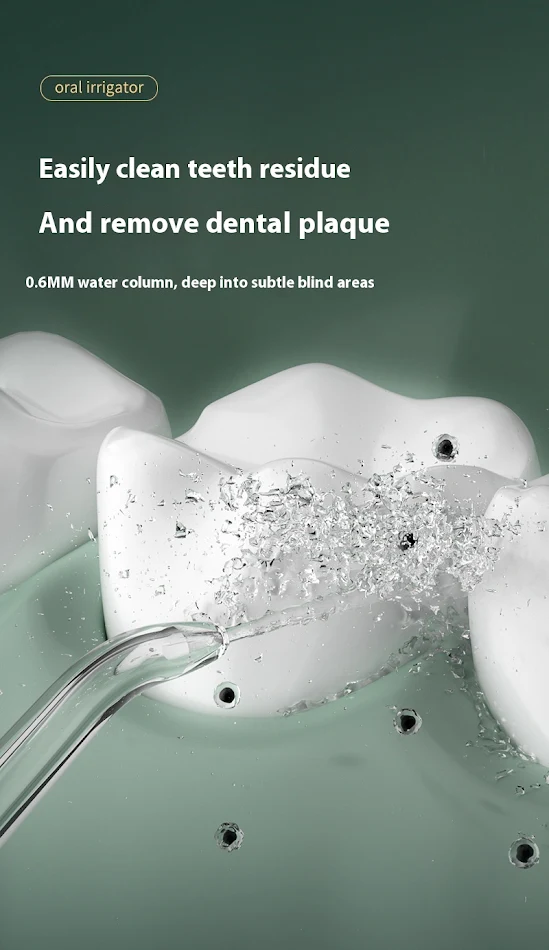 Intelligent Electric Portable Teeth Cleaner Gap Spray Oral Irrigator for Deep Cleaning and Improved Oral Hygiene for a H