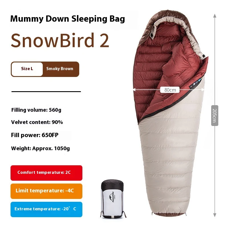 Sac de couchage en duvet de qualité supérieure, chaud et confortable pour des nuits paisibles et reposantes, idéal pour l'aventure.