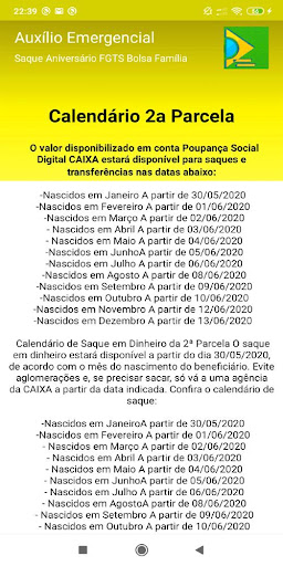 Auxílio Emergencial Guia Datas Parcelas Calendário