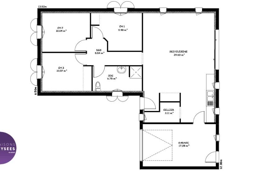  Vente Terrain + Maison - Terrain : 443m² - Maison : 91m² à Vérines (17540) 