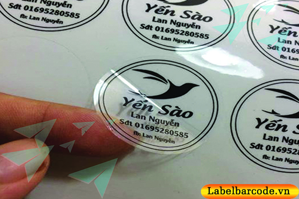 In decal trong suốt đen trắng sắc nét tại An Thành