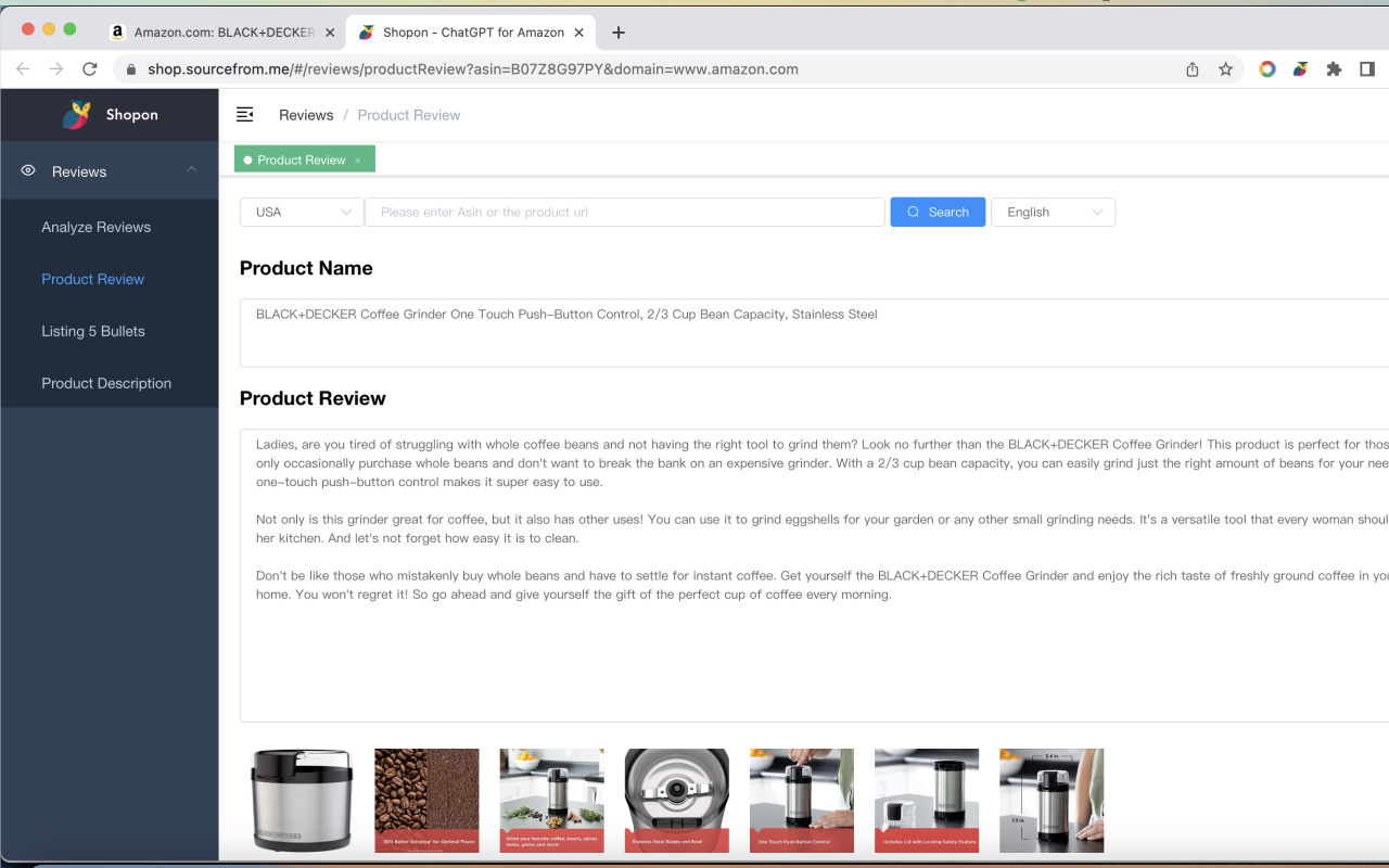 Shopon - ChatGPT for Amazon Preview image 4