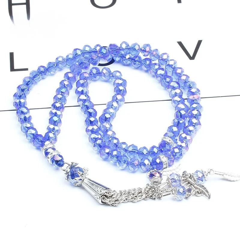 Bracelet chapelet 99 pièces en cristal taillé Prière et dévotion Élégance pour protection et foi Cadeau parfait