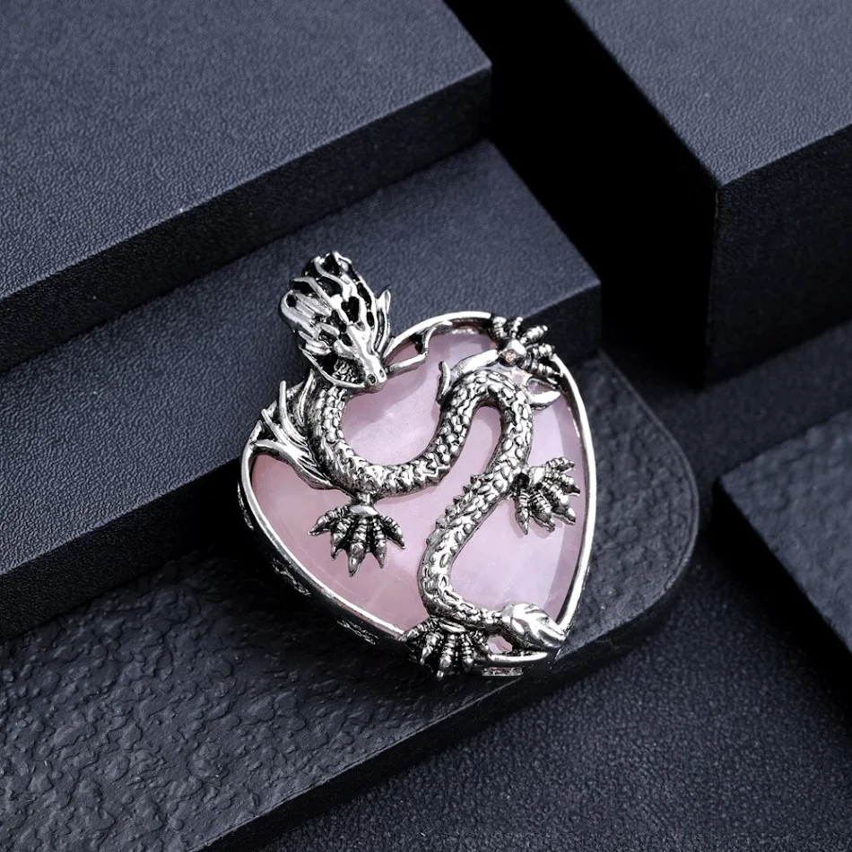 Colgante de amor con forma de dragón Adorno de moda retro simple Regalo significativo Joyería elegante para expresar afecto y cariño