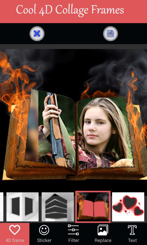 Android application 4D Collage Photo Frame screenshort