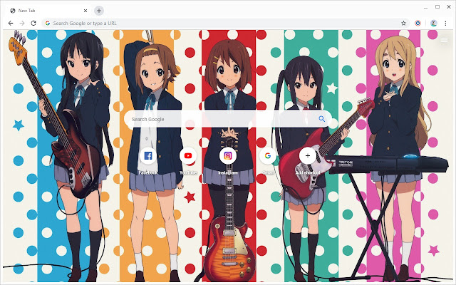 K-ON! Wallpapers New Tab