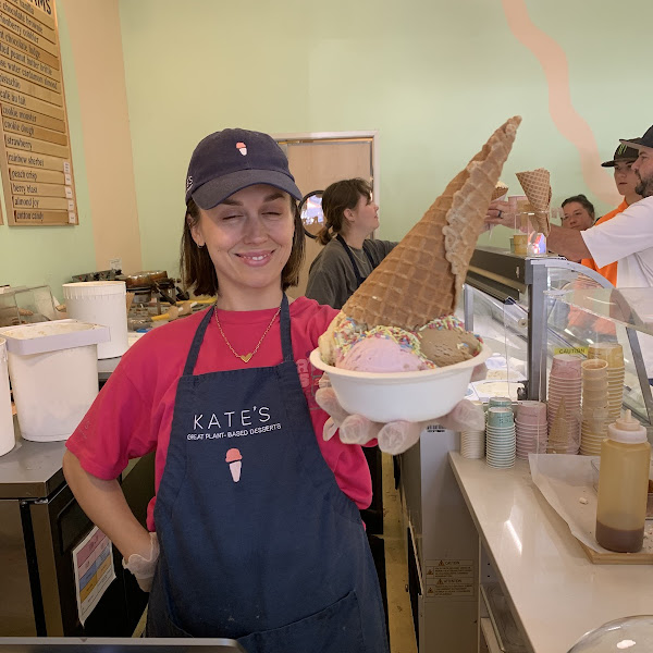 Kate serving up ice cream