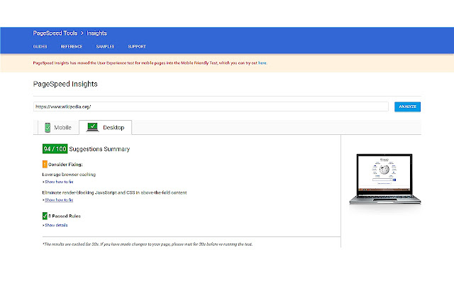 Pagespeed insights chrome