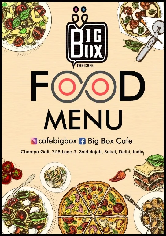 Big Box Cafe menu 