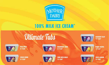 Mother Dairy Ice Cream menu 