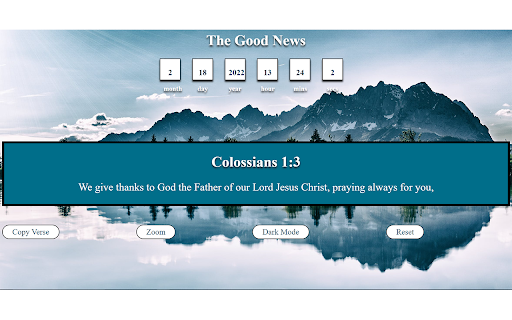 The Good News : Bible Verse Generator