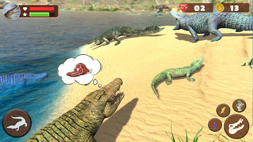 Screenshot Wild Crocodile Family Sim Game