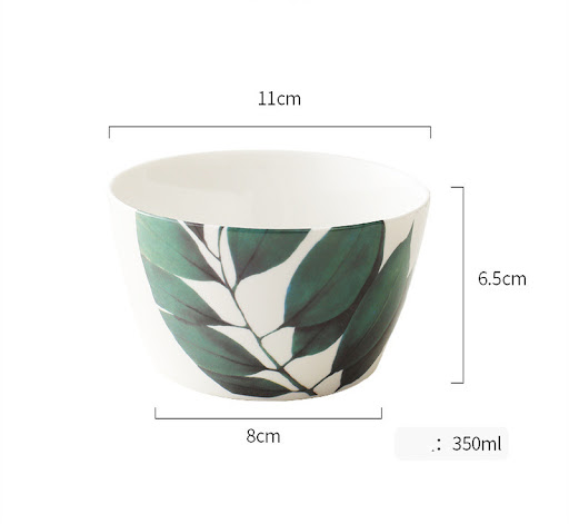 Title 2, Nordic Style Green Plants Series Rice, Soup, Sa...