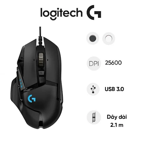 Chuột gaming Logitech G502 HERO (Đen)