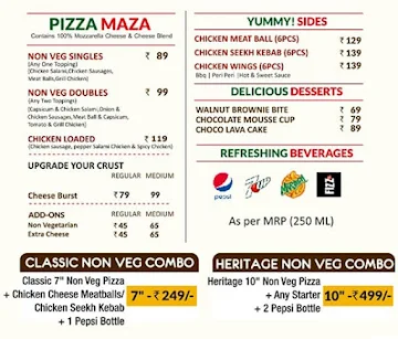 Jango's Pizza menu 