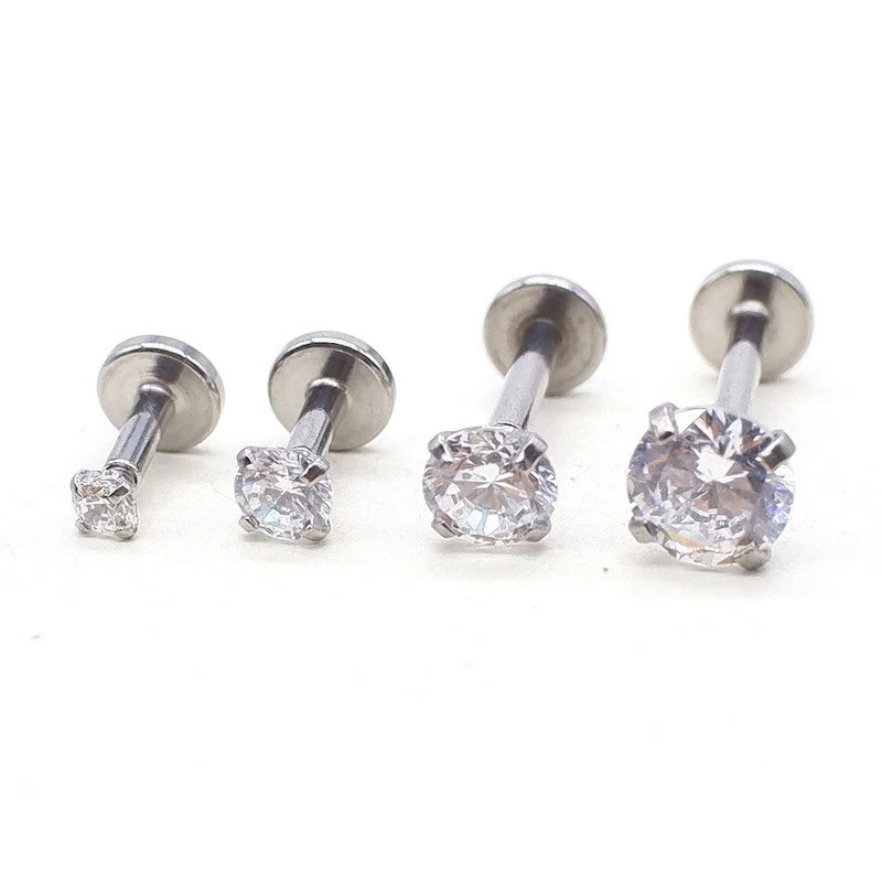 Title 2, Labret en Titane Acier Zircon Interne Dent pour...