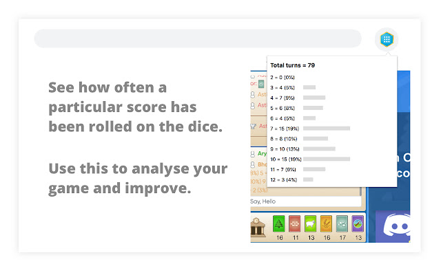 Colonist Dice History chrome extension