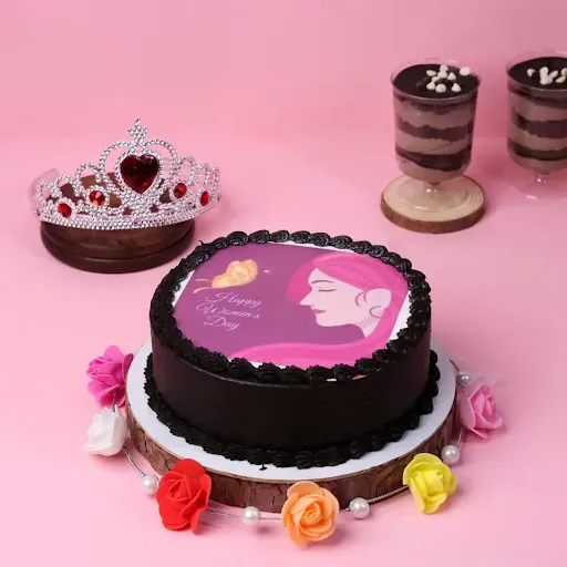 Happy Women's Day Cake [Chocolate Cake]