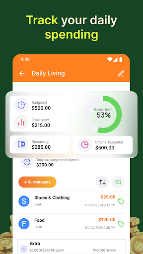 Screenshot Budget planner—Expense tracker